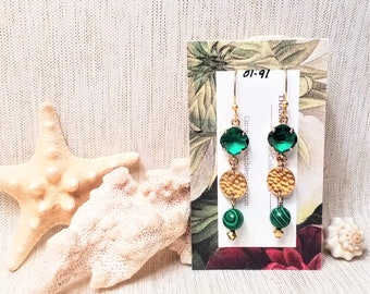 Earrings Handcrafted Artisan Beautiful Emerald Green Color Buy Any Two Pair Of Artisan Earrings Get Third Pair Free Always FREE Shipping