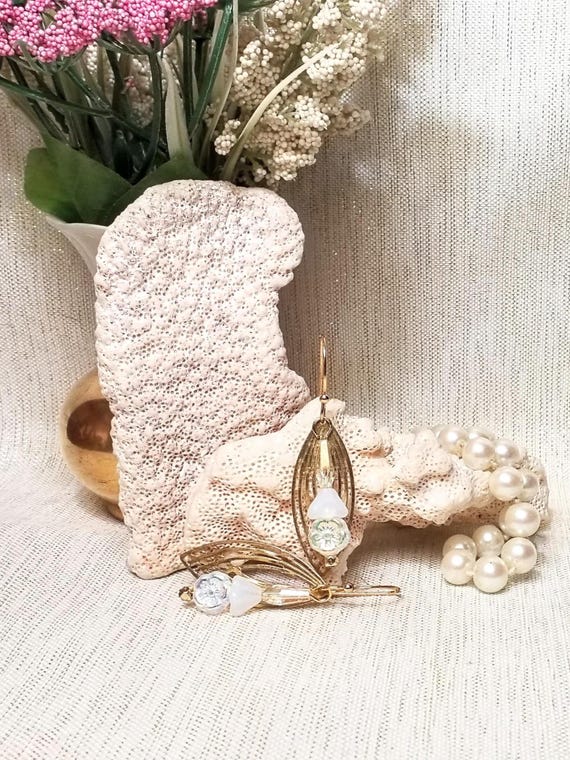 Earrings Handcrafted By Carmel Collectibles Unique Design Filigree Czech Floral Details Bulk Orders Welcome Always FREE Domestic SHIPPING