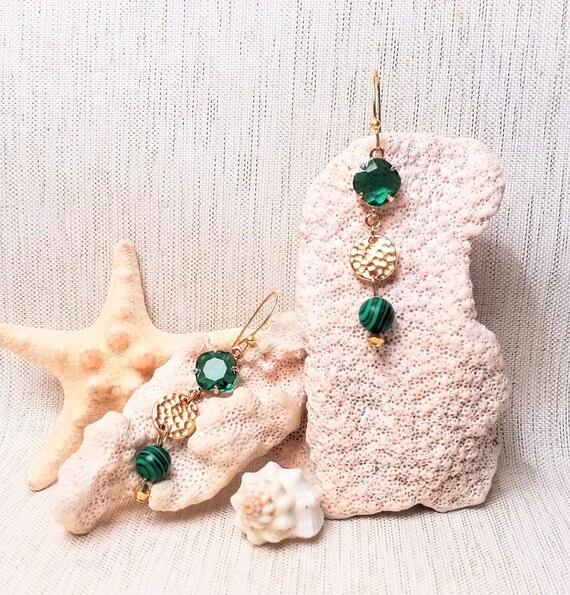 Earrings Handcrafted Artisan Beautiful Emerald Green Color Buy Any Two Pair Of Artisan Earrings Get Third Pair Free Always FREE Shipping