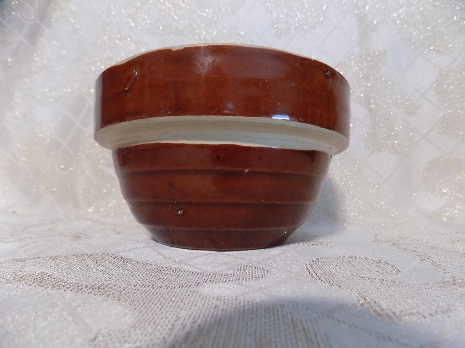 Vintage Brown Bowl Five Inch Size Made in USA Vintage Collectible
