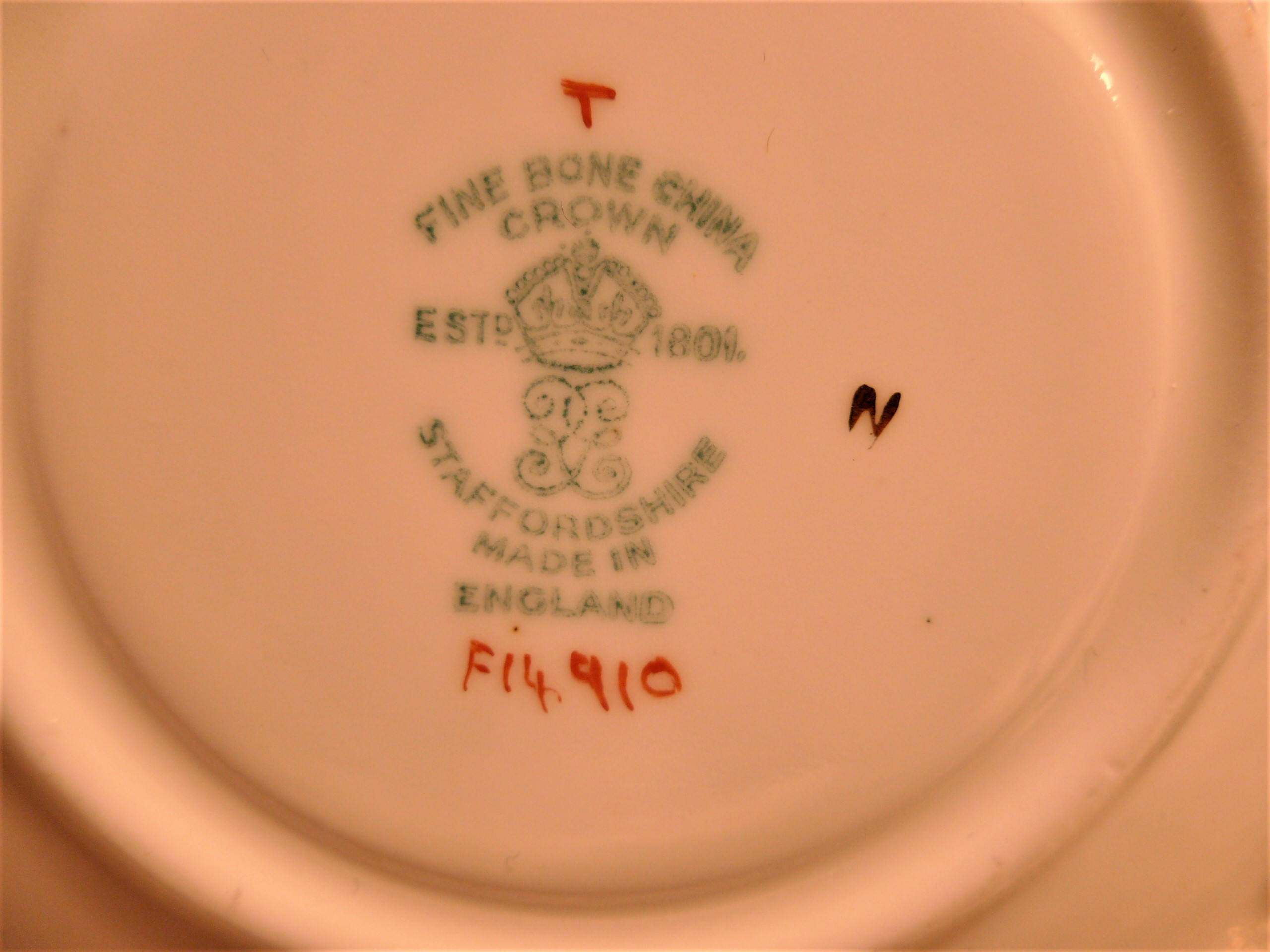 Crown Staffordshire England Fine Bone China Vintage Demitasse Cup