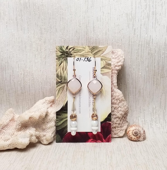 Earrings Handcrafted Beautiful Elegant Design Crystals And Gold Plated Stones French Ear Wires For Comfort Always FREE Domestic SHIPPING