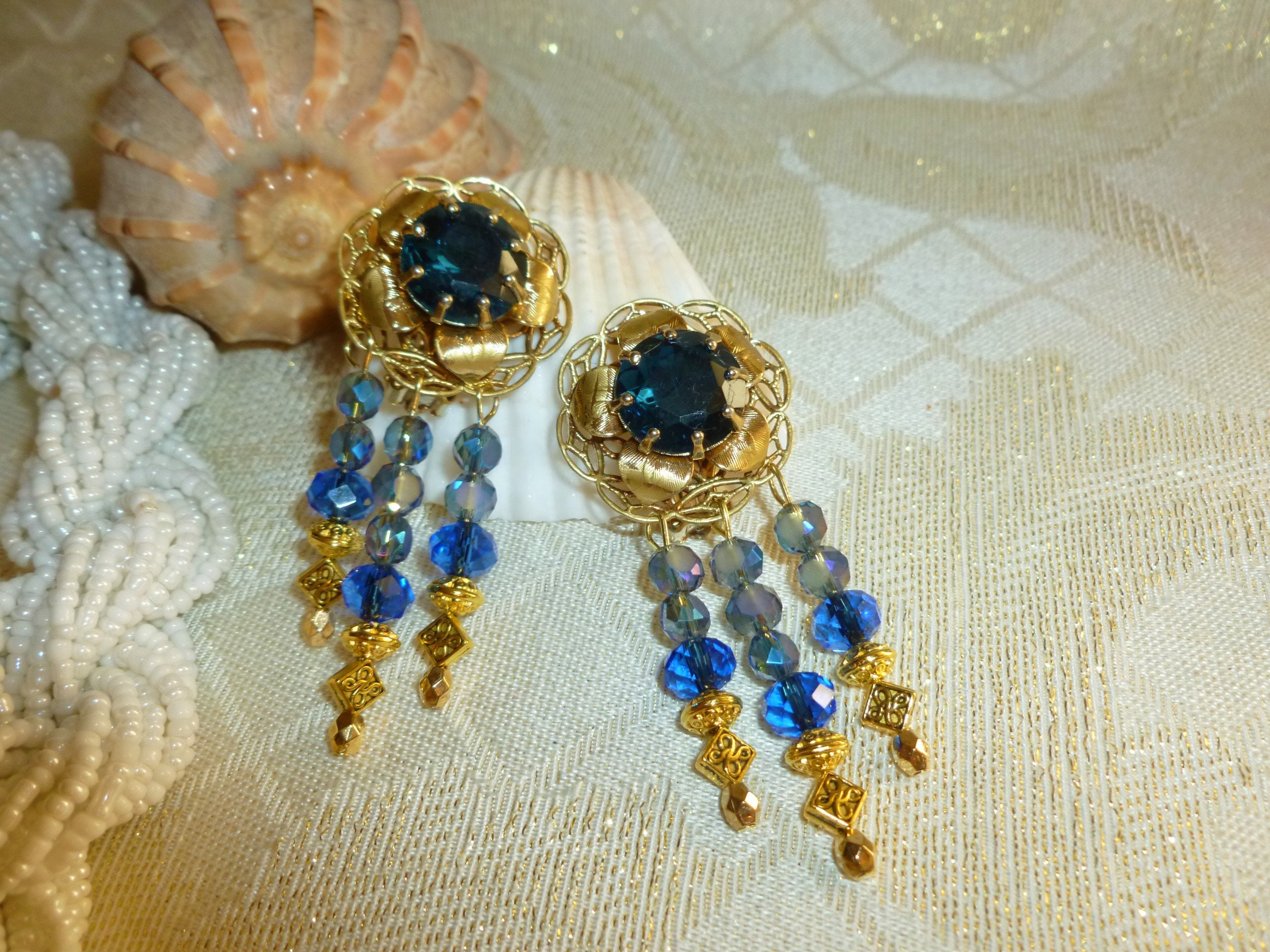 Earrings Clip On Earrings Handcrafted Beaded Vintage Style Designer