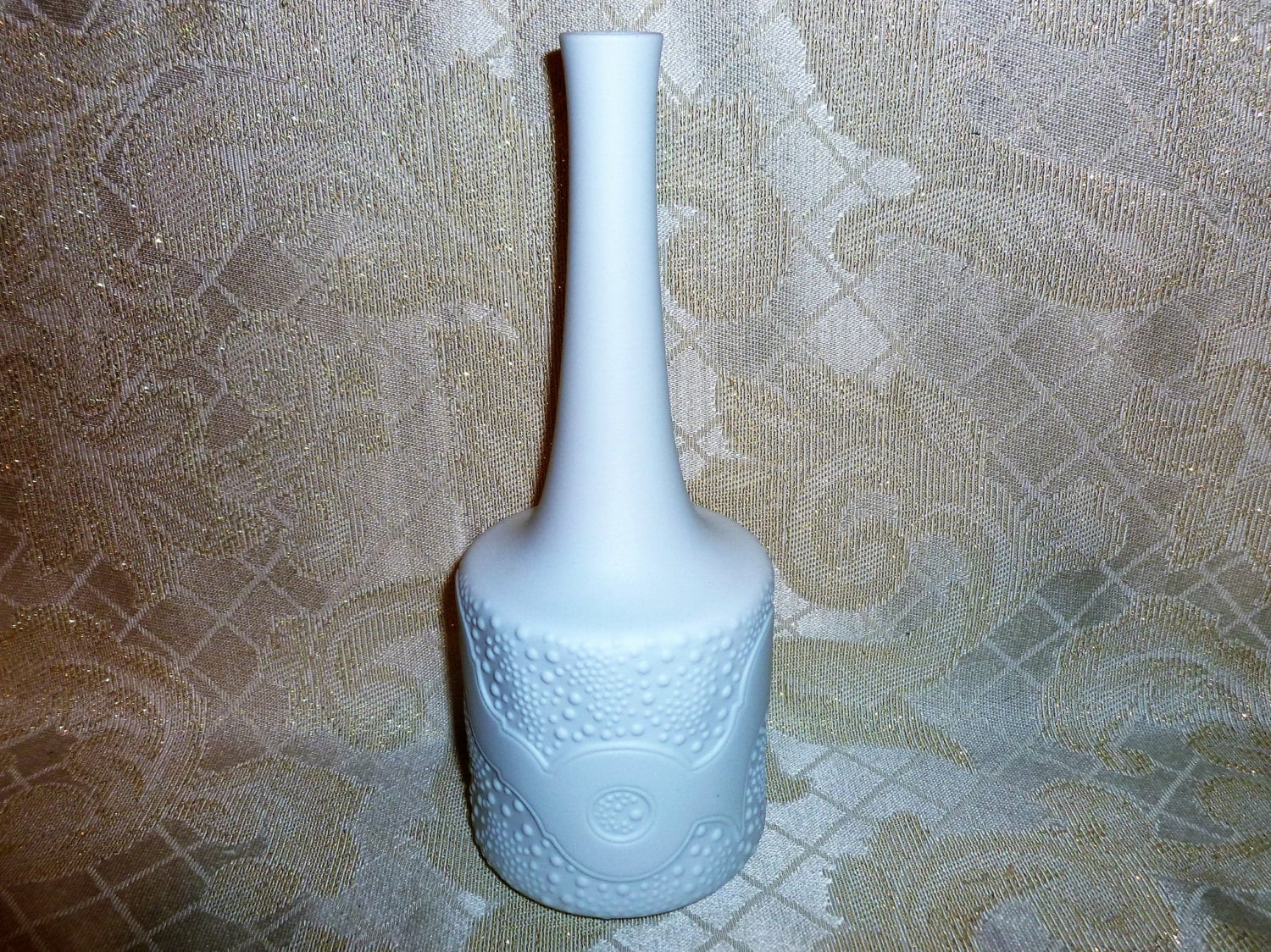 AK Kaiser W Germany White Bisque Vintage Vase Alka Kunst Alboth