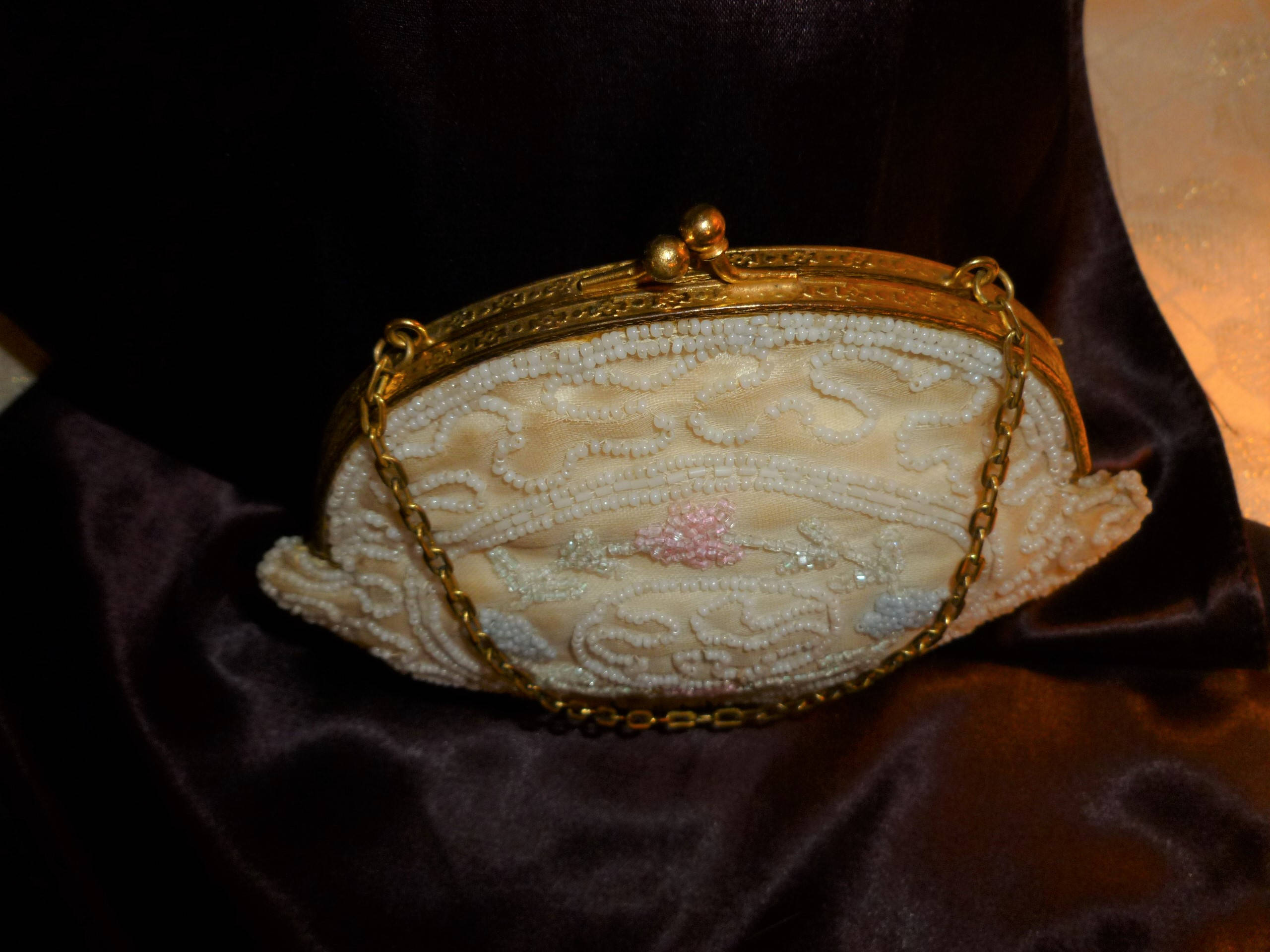 Vintage Beaded Handbag Elegant Style Satin Lining Inside | Etsy