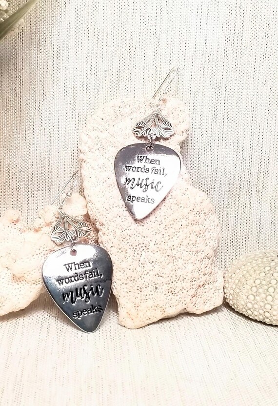 Earrings Handcrafted By Carmelcollectibles.com Etsy When Words Fail Music Speaks Make The Detail Of This Pair  FREE Domestic SHIPPING