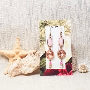 Earrings Handcrafted Pretty In Pink Exceptional Detailed Pink Glass Buy Any 2 Pair Get Third Pair Free Always FREE Domestic SHIPPING image 4