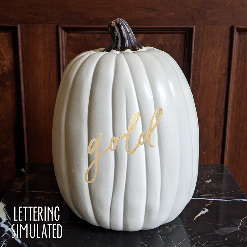 Craft pumpkin large 13x9 white cream image 5