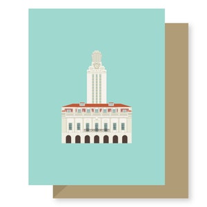 University of Texas Tower, College, Longhorn, Architecture Texas, Austin Greeting Card