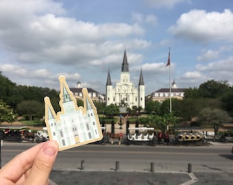 St. Louis Cathedral Vinyl Magnet  in Historic Jackson Square, Historic Preservation, Architecture Louisiana, New Orleans