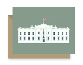 The White House Government Building, United States Government Political Building Architecture, Washington D.C. Greeting Card