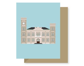 Algiers Courthouse Historic Building Style, West Bank, Architecture Louisiana, New Orleans Greeting Card