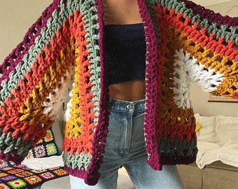 Crochet Pattern - Fall Cardigan - Beginner-Friendly PDF