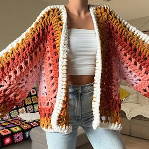 Sunrise Cardigan - crochet pattern PDF