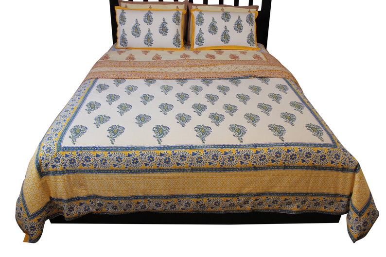 Cotton Duvet Cover Set Paisley Print Queen Duvet Cover Set Etsy