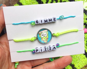 Gimme Pizza bracelet set