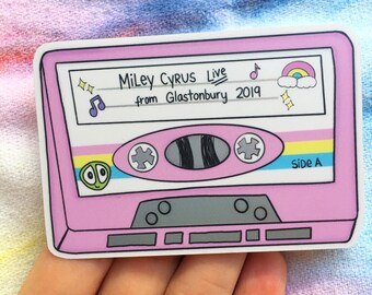 Miley Cyrus mixtape sticker, live from Glastonbury 2019