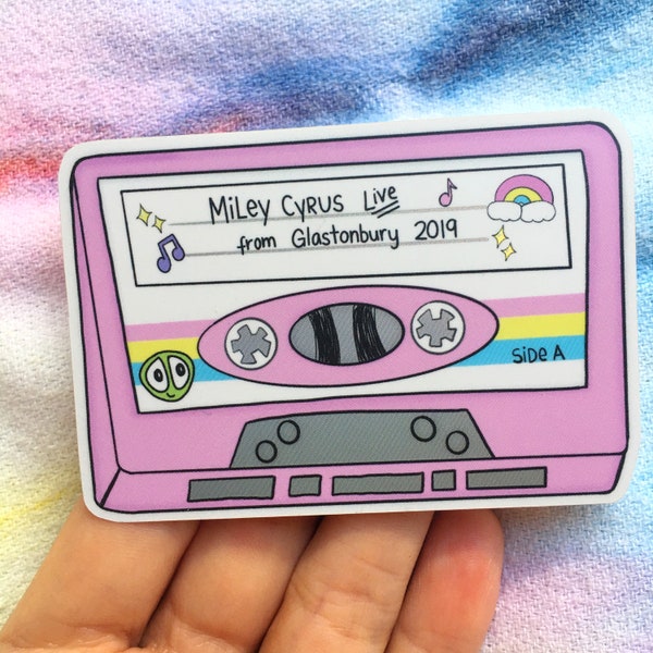 Miley Cyrus mixtape sticker, live from Glastonbury 2019