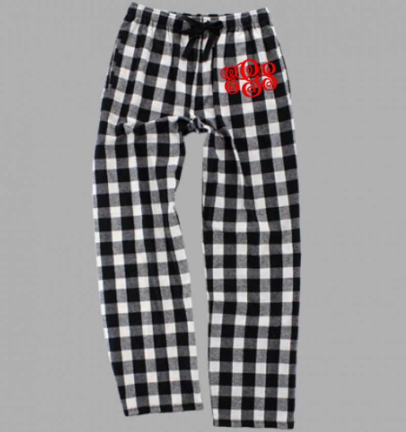 BLACK White Buffalo PLAID Flannel Boxercraft Pajama Pants Etsy