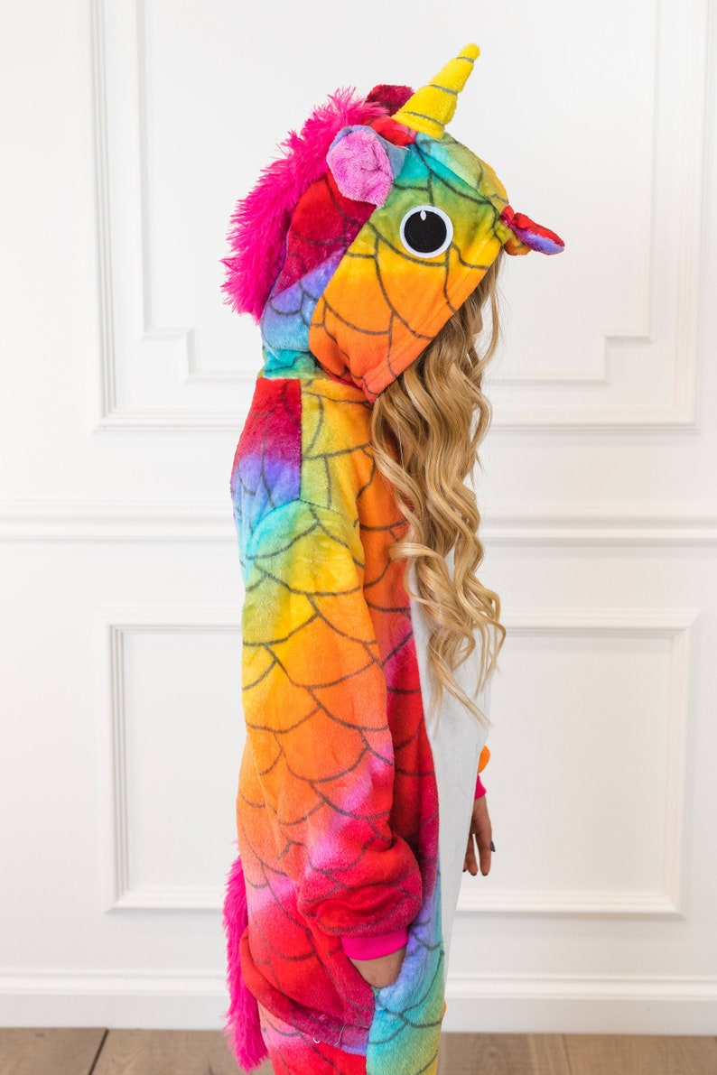 ADULT MeRmAiD UNICORN Hooded Union Suit Pajamas Onesie Rainbow Etsy