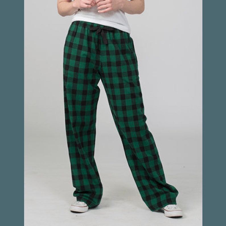 HUNTER GREEN Black Buffalo PLAID Flannel Forest Boxercraft Etsy