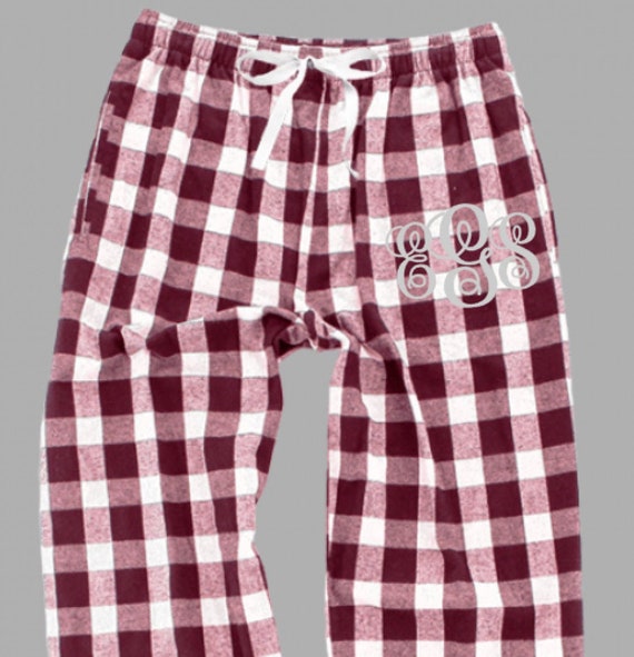 MAROON Natural White Buffalo PLAID 