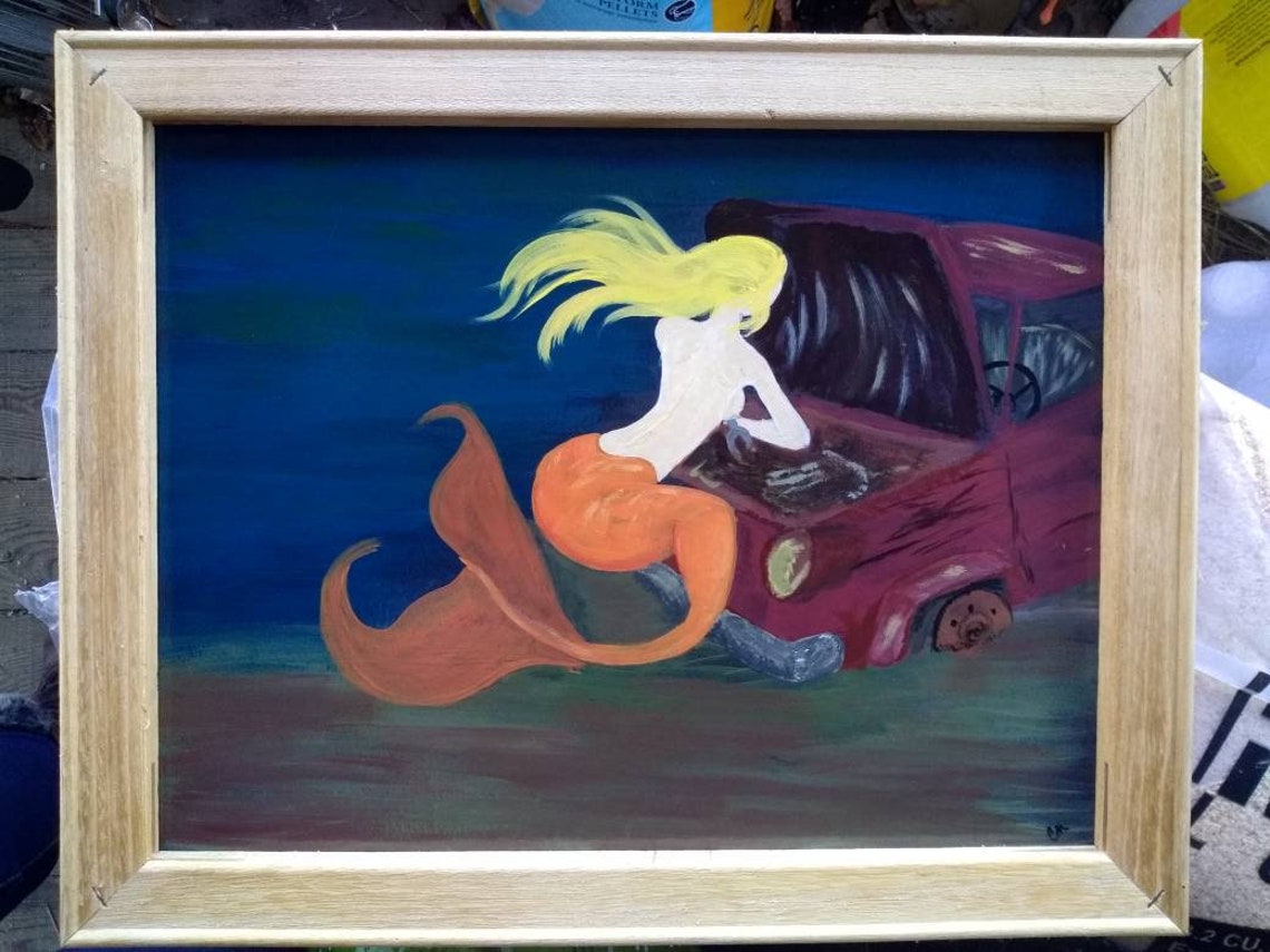 Mechanical Mermaid Mermaid Painting Underwater Car Vehicle Repair ...