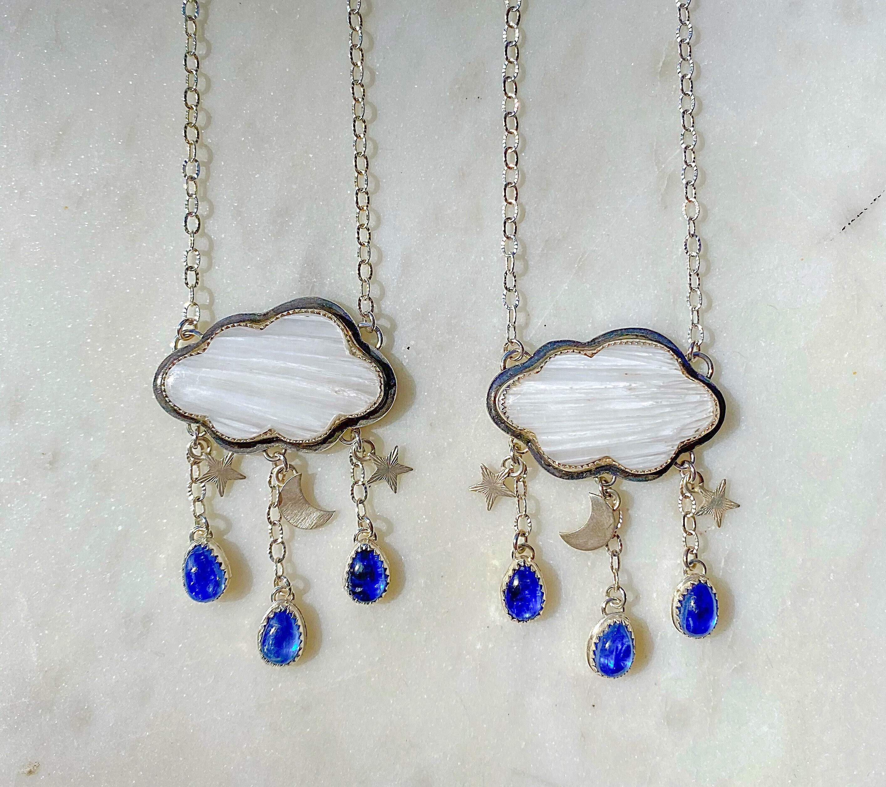 Celestial Rain Cloud Pendant Necklace // Handmade Sterling Silver - Etsy