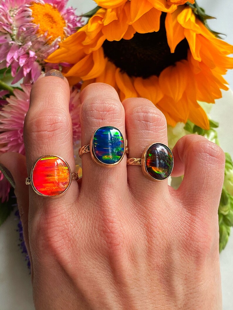 Aura Opal Magic Stackable Ring