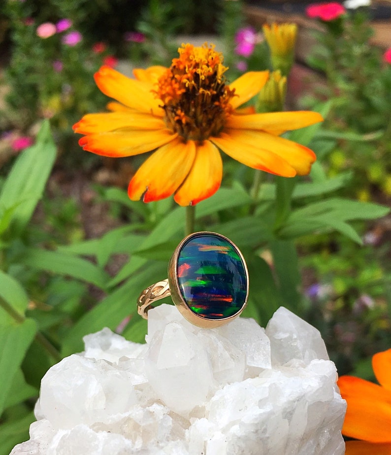 Aura Opal Magic Stackable Ring