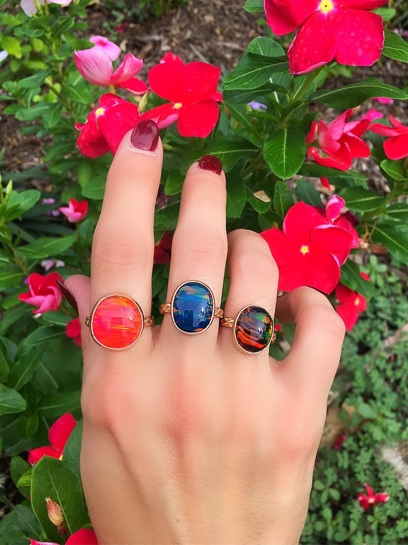 Aura Opal Magic Stackable Ring