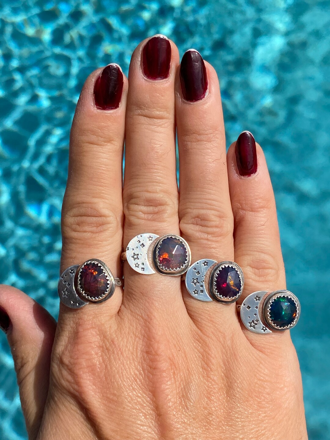 Vampire Moon Adjustable Rings - Etsy