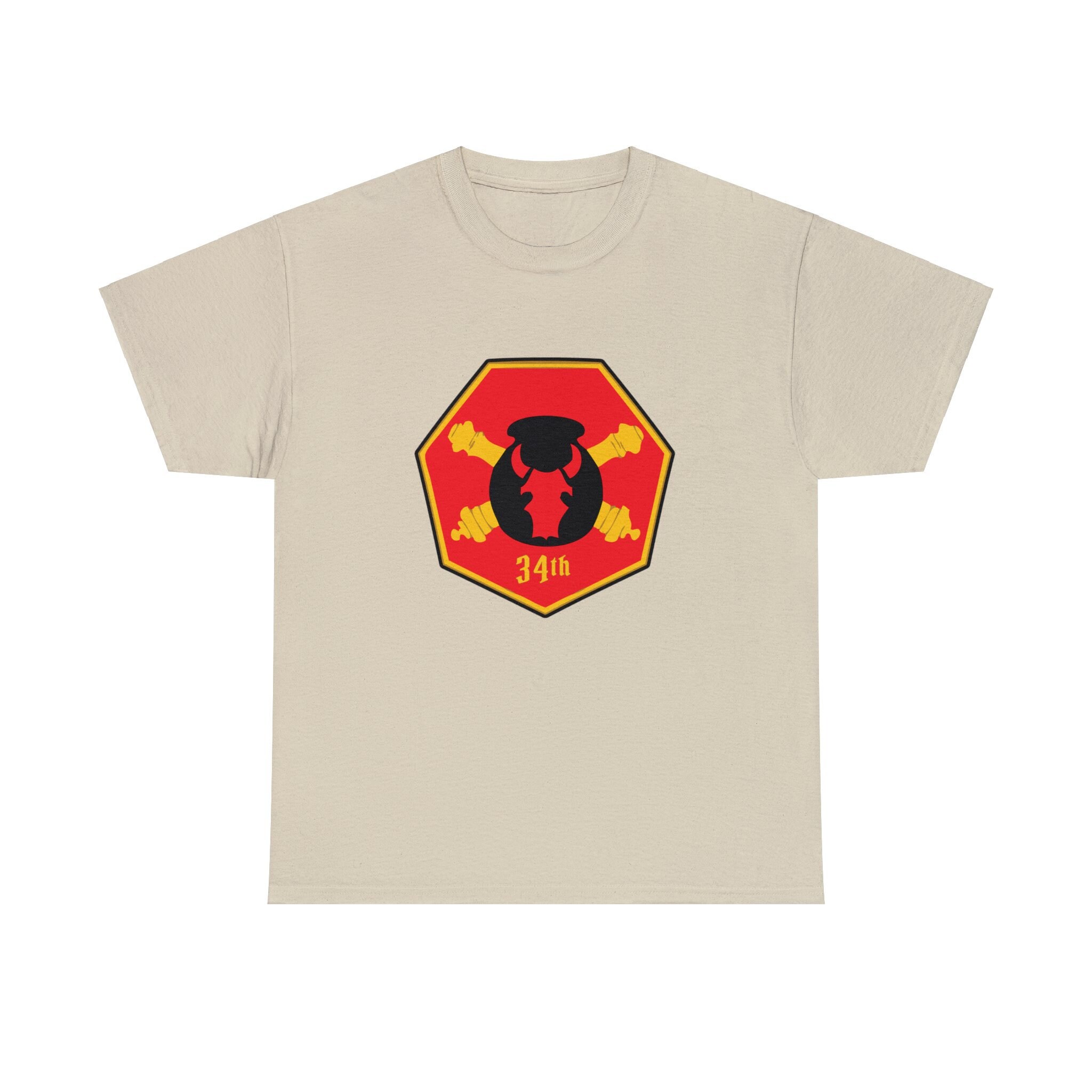WW2 US 34th Infantry Division Artillery T Shirt WWII Military Insignia ...
