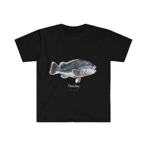 Tautog Blackfish Tog Fishing Black Fish Shirt T-shirt softstyle unisex a righe per basso