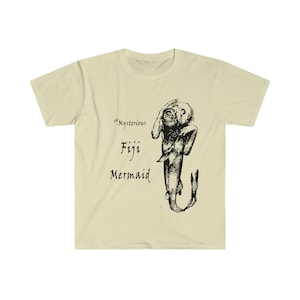 Chemise Fidji sirène T-shirt souple unisexe bizarreries de t-shirt de cryptozoologie