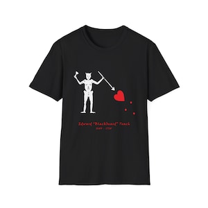 Pirate Edward Blackbeard Teach Flag T-Shirt black beard pirates Shirt tshirt