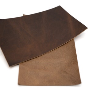 Panel de cuero pequeño / Horween Nut Brown Dublin (calidad inferior)