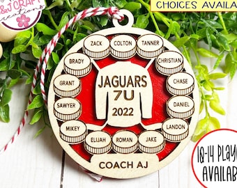 Hockey Team Ornament Personalized, Hockey Coach Ornament, Hockey Player Gift, Hockey Team gifts, Hockey Coach Gift, Hockey Jersey Ornament