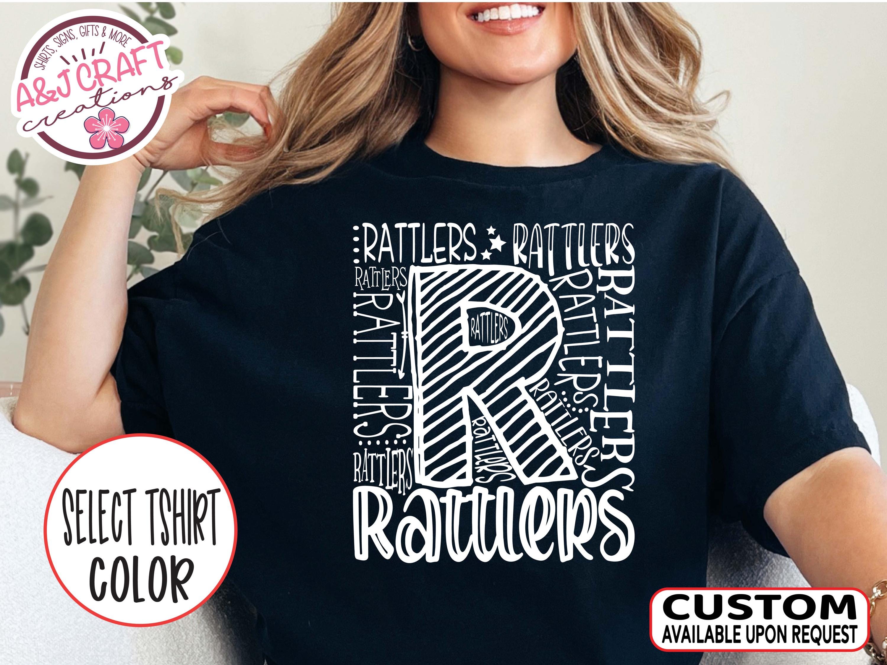 Rattlers Team Mascot Spirit Typography Shirt - School Mascot Pride ...
