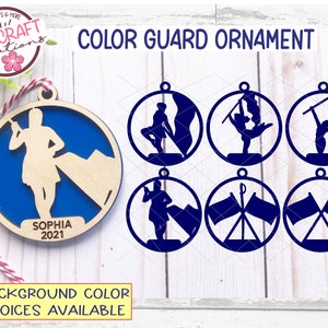 Color Guard Ornament Personalized, Color Guard Ornament, Color Guard Gift, Color Guard Christmas Ornament, Laser Cut Ornament image 5