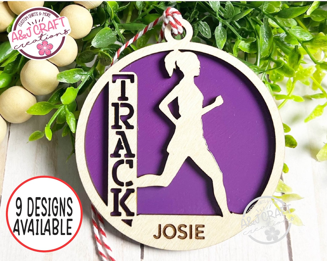 Track Runner Ornament Personalized, Running Ornament, Female Runner