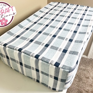 Glowforge Dust Cover, Custom Fit for Your Laser Printer, Protect from Dust & Debris, Durable Heavy-Duty Material, Navy Striped Premium