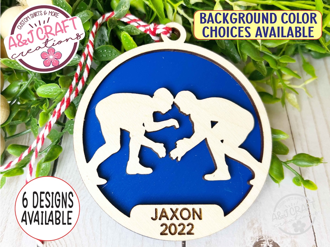 Wrestling Ornament Personalized, Wrestling Team Gift, Wrestling