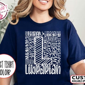School Librarian Shirt, Typography Design for Library Staff, Perfect Gift for Librarians, Shirt for School Library Lovers, Librarian Life