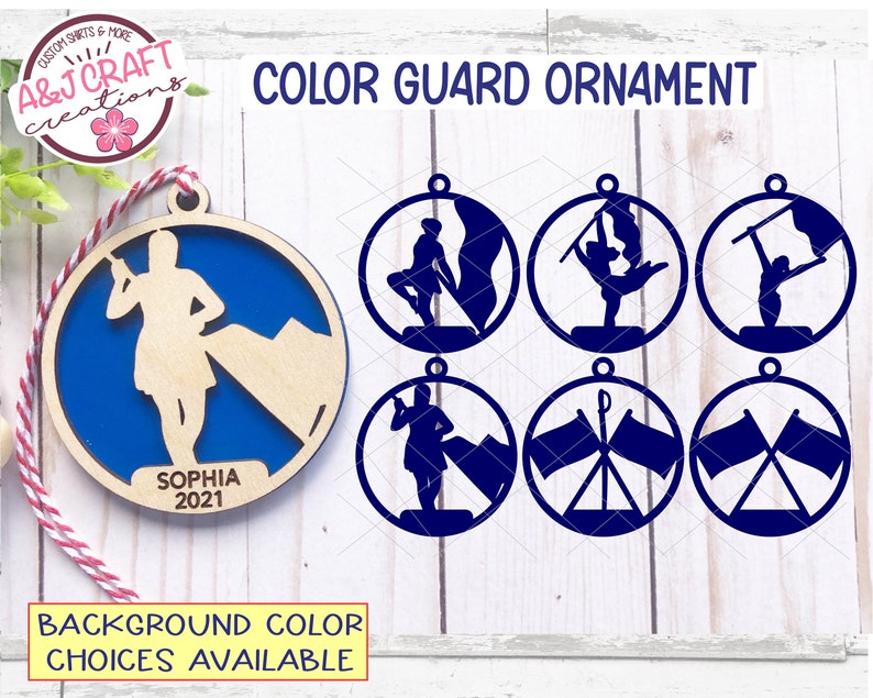 Color Guard Ornament Personalized, Color Guard Ornament, Color Guard Gift, Color Guard Christmas Ornament, Laser Cut Ornament image 7