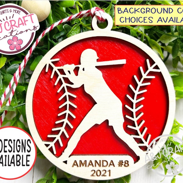 Softball Ornament Personalized, Softball Pitcher Catcher Ornament, Softball Player Gift, Softball Ornament Girl, Team gift