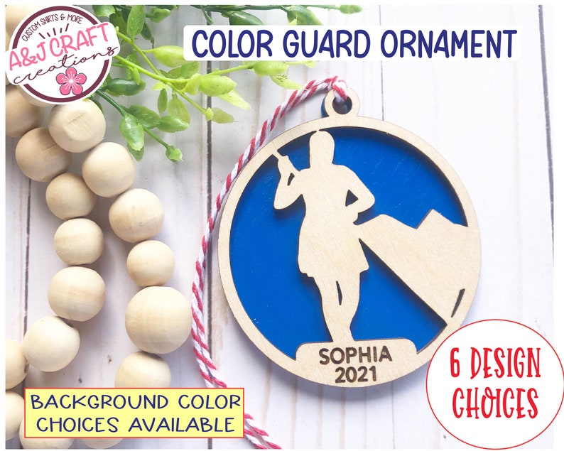 Color Guard Ornament Personalized, Color Guard Ornament, Color Guard Gift, Color Guard Christmas Ornament, Laser Cut Ornament image 9