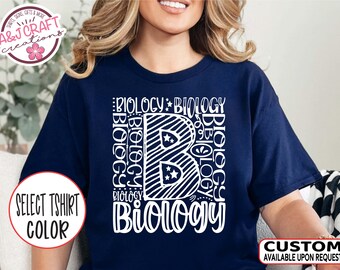 Biology Teacher Shirt, Science Typography Tee