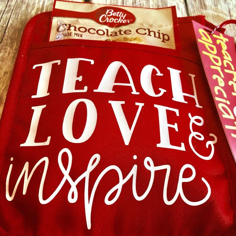 Girl Scout Leader Teaching Gifs Elementary Teacher Teach Love Inspire Teacher Appreciation Potholder Gift Set