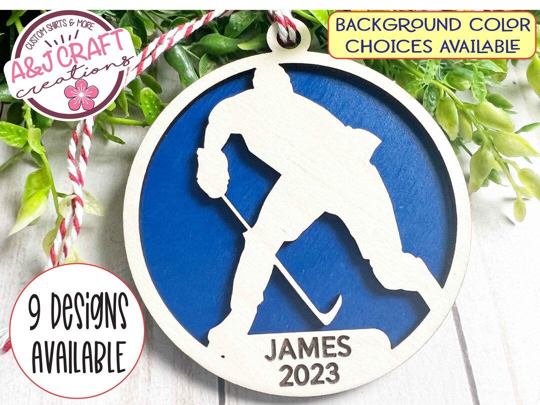 Hockey Ornament Personalized, Ice Hockey Ornament, Hockey Goalie